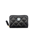 Chanel O Coin Purse, &pound;320, Accessories, Black, Caviar Leather, Front view